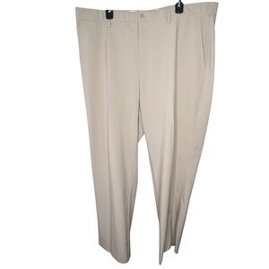 Foot Joy Beige Golf Lightweight Performance Flat Front Men’s Pants Sz 42X30
